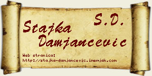 Stajka Damjančević vizit kartica